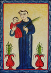 Wood Plaque - St. Anthony of Padua by A. Olivas