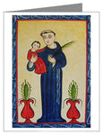 Custom Text Note Card - St. Anthony of Padua by A. Olivas