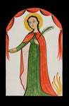 Wood Plaque - St. Agatha by A. Olivas