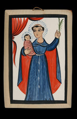 Wood Plaque - St. Anthony of Padua by A. Olivas