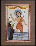 Wood Plaque Premium - St. John the Baptist by A. Olivas