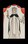 Wood Plaque - St. Catherine of Siena by A. Olivas