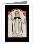Custom Text Note Card - St. Catherine of Siena by A. Olivas