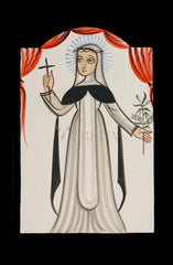 Wood Plaque - St. Catherine of Siena by A. Olivas