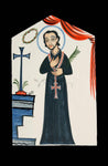 Wood Plaque - St. Cayetano by A. Olivas