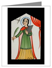 Custom Text Note Card - St. Cecilia by A. Olivas