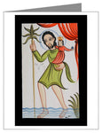 Custom Text Note Card - St. Christopher by A. Olivas