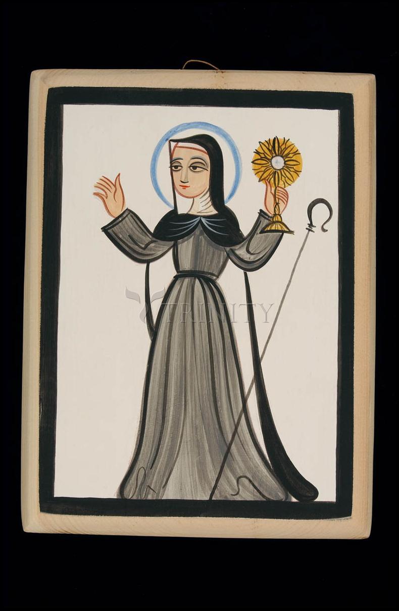 St. Clare of Assisi - Wood Plaque