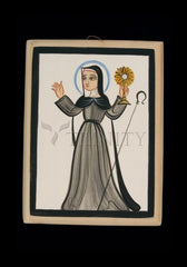 Holy Card - St. Clare of Assisi by A. Olivas