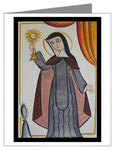 Custom Text Note Card - St. Clare of Assisi by A. Olivas