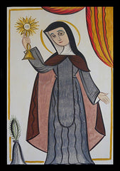 Wood Plaque - St. Clare of Assisi by A. Olivas