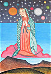 Wood Plaque - Our Lady of the Cosmos by A. Olivas