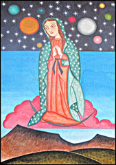 Wood Plaque - Our Lady of the Cosmos by A. Olivas