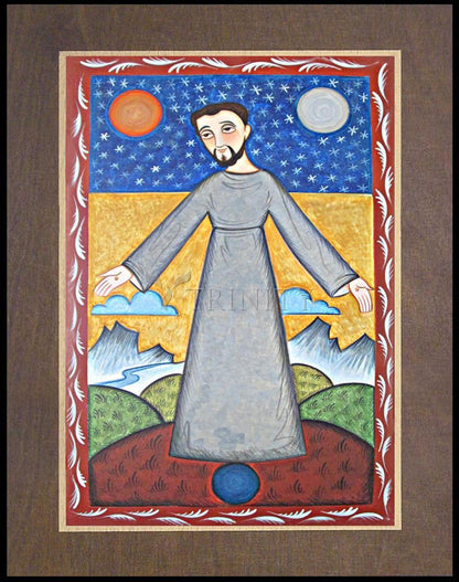 St. Francis of Assisi, Br. of Cosmos - Wood Plaque Premium
