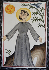 Wood Plaque - St. Francis of Assisi by A. Olivas