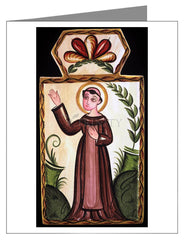 Custom Text Note Card - St. Francis of Assisi by A. Olivas