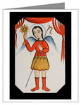 Custom Text Note Card - St. Gabriel Archangel by A. Olivas