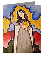 Custom Text Note Card - St. Gobnait by A. Olivas