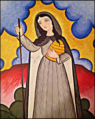 Wood Plaque - St. Gobnait by A. Olivas