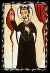 Wood Plaque - St. Ignatius Loyola by A. Olivas
