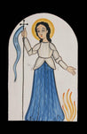Wood Plaque - St. Joan of Arc by A. Olivas