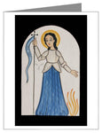 Custom Text Note Card - St. Joan of Arc by A. Olivas