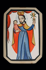 Wood Plaque - St. Joseph by A. Olivas