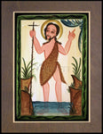Wood Plaque Premium - St. John the Baptist by A. Olivas