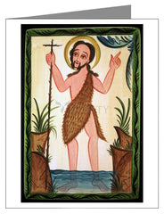 Custom Text Note Card - St. John the Baptist by A. Olivas