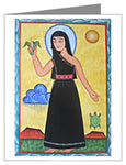 Custom Text Note Card - St. Kateri Tekakwitha by A. Olivas