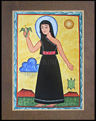 Wood Plaque Premium - St. Kateri Tekakwitha by A. Olivas