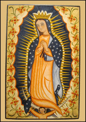 Wood Plaque - Our Lady of Guadalupe by A. Olivas