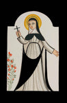 Wood Plaque - St. Rose of Lima by A. Olivas