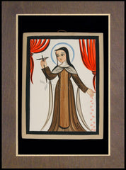 Wood Plaque Premium - St. Thérèse of Lisieux by A. Olivas