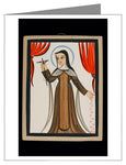 Custom Text Note Card - St. Thérèse of Lisieux by A. Olivas