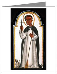 Custom Text Note Card - St. Martin de Porres by A. Olivas