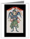 Custom Text Note Card - St. Michael Archangel by A. Olivas