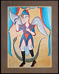 Wood Plaque Premium - St. Michael Archangel by A. Olivas