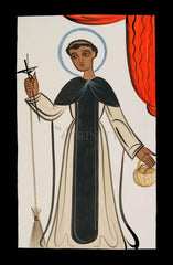 Wood Plaque - St. Martin de Porres by A. Olivas