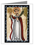 Custom Text Note Card - St. Raymond Nonnatus by A. Olivas