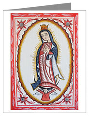 Custom Text Note Card - Our Lady of Guadalupe by A. Olivas