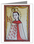 Custom Text Note Card - Our Lady of the Roses by A. Olivas