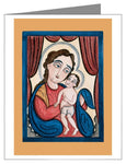 Custom Text Note Card - Our Lady, Refuge of Sinners with the Christ Child by A. Olivas