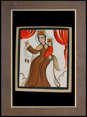 Wood Plaque Premium - Our Lady of Mt. Carmel by A. Olivas