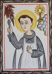 Wood Plaque - St. Pascal Baylon by A. Olivas