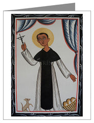 Custom Text Note Card - St. Martin de Porres by A. Olivas