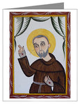 Custom Text Note Card - St. Padre Pio by A. Olivas