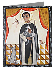 Custom Text Note Card - St. Martin de Porres by A. Olivas