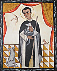 Wood Plaque - St. Martin de Porres by A. Olivas