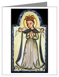 Custom Text Note Card - Our Lady, Queen of the Angels by A. Olivas